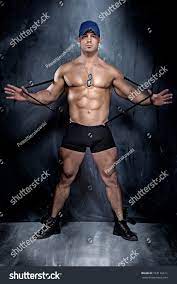 Muscular Naked Policeman Posing Looking Camera Stock Photo 163116611 |  Shutterstock