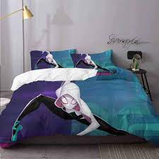 Spider-Man Gwen Stacy 3PCS Bedding Set Duvet Cover Pillowcases Twin Queen  King | eBay