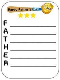 Wherever there's lots of food, that's where he'll be found. Father S Day Acrostic Poem Templates Distance Learning Tpt