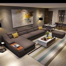 Online Shop Living Room Furniture Modern L Shaped Fabric Corner Sectional Sofa Set Design Modern Sofa Living Room Living Room Sofa Design Living Room Sofa Set