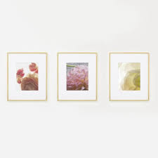 Metal Gallery Frames Set Of 3 | west elm gallery frame rose gold 8x10 (13x16 frame) tempered glass new metal.