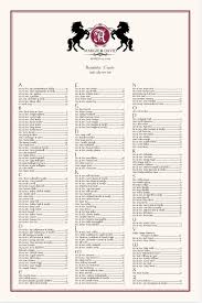 Chevalier Horse Monogram Wedding Seating Charts And Seating