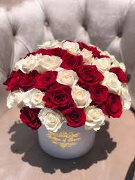 Maybe you would like to learn more about one of these? White And Red Rose Small Round Box Flower Delivery Studio City