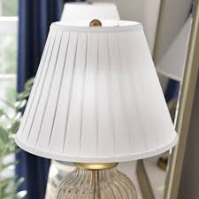 The outside of the lampshade has a fabric covering. Lamp Shade Linen White Large 7 Top Diameter X 16 Bottom Diameter X 10 Tall Assemble Kd For Table Lamp And Floor Lamp Lighting Ceiling Fans Lamps Shades Bwacha Org
