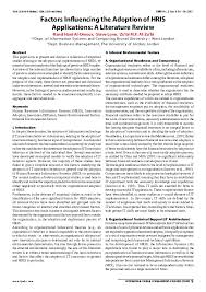 We did the research, here are the best hr software solutions (hris) based on interviews with hr practitioners, and demos with the relevant vendors in the space. Pdf Factors Influencing The Adoption Of Hris Applications A Literature Review Rahat Shahid Academia Edu