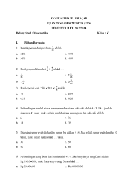 Check spelling or type a new query. Soal Uts Matematika Kelas 5 Sd