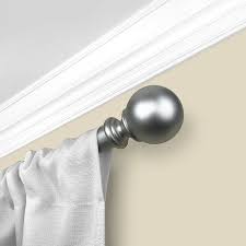 Mainstays 1 Diameter Decorative Curtain Rod With Ball Finial Silver 30 84 Walmart Com Decorative Curtain Rods Curtain Decor Curtain Rods