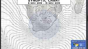 synoptic weather map chart for southern africa 8 to 15 november 2019