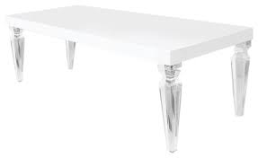 Explore a variety of styles and designs online today with a if you're searching for something with a little more intrigue, the infinity elliptical round dining table is one to consider. Palm Beach Lucite Leg Dining Table 7 Contemporary Dining Tables By Modshop Houzz