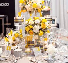 I think of a spring wedding when i think of yellow weddings. Yellow And Gray Wedding Decorations Off 74 Buy