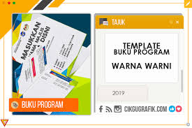 Template buku program hari kebangsaan 2019. Template Buku Program Warna Warni Koleksi Grafik Untuk Guru