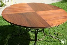 table ronde ancienne fer forge bois exotique bois exotique table et ameublement
