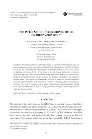 De nieuwe collecties van etnia barcelona, theo, anne et valentin en lunor zijn binnen. Pdf The Influence Of International Trade On The Environment