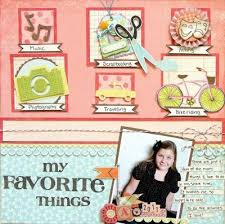 My Favorite Things Layout Kids Scrapbook Scrapbook Sketches Photo Scrapbook