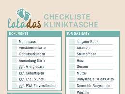Kliniktasche Packen Was Gehort In Die Tasche Kliniktasche Checkliste