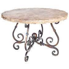 Find new round coffee tables for your home at joss & main. Pictured Here Is The French Dining Table With Wrought Iron Base And 48 Round Marble Table Top French Iron Dining Table Dining Table Iron Coffee Table