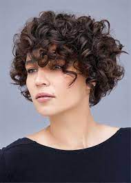 Women S Layered Bob Hairstyles Synthetic Curly Hair Capless Wig With Bangs 12inches In 2021 Curly Hair Styles Synthetic Curly Hair Haircuts For Curly Hair