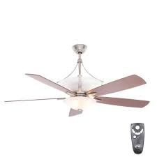 The hampton bay convertible light kit can mount to most ceiling fans that have a switch cap with a threaded hole in the middle. Hampton Bay Brookedale Ii 60 In Indoor Brushed Nickel Ceiling Fan With Light Kit And Remote Control Al101 Bn The Home Depot Brushed Nickel Ceiling Fan Ceiling Fan With Light Ceiling Fan