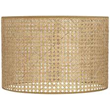 Lattice Rattan Drum Lamp Shade 15x15x10 Spider 60k05 Lamps Plus Lamp Shade Drum Lampshade Wicker Lamp Shade