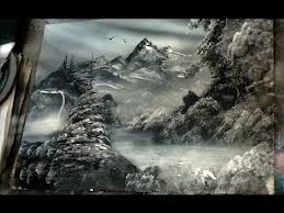 Spray Paint Art Water Based Black And White Speed Painting Youtube