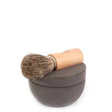 But in late 2018 procter & gamble committed to eliminating badger hair brushes from their the art of shaving inventory (though as of this writing they are still available). Iris Hantverk Iris Hantverk Dark Gray Concrete Shaving Cup Set Beech With Badger Hair Brush Soap