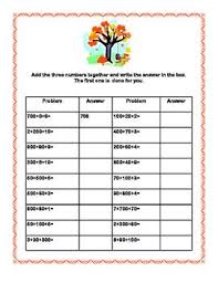 Autumn Theme Place Value Practice Worksheets Grade 3 Practices Worksheets Place Values Math Place Value