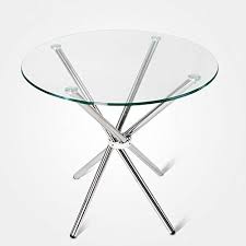 Zaybj Xrxy Side Table Tempered Glass Side Table Balcony Leisure Coffee Table Meeting Reception Round Table With S Glass Side Tables Side Table Corner Table