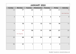 2022 monthly template calendarholidays net