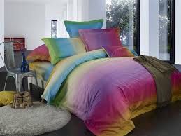 Rainbow galaxy bedding colorful space duvet cover set universe nebula night starry sky in rainbow colors kids boys girls quilt cover queen (90x90) 1 duvet cover 2 pillowcases (colorful. Rainbow Comforter Set Ideas