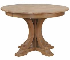 Solid wood round pedestal dining table. August Grove Granados Extendable Rubberwood Solid Wood Pedestal Dining Table Wayfair