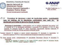 Jan 29, 2019 · (4), art. Procedura De Declarare A StÄƒrii De Inactivitate Pentru Contribuabilii Care Se Sustrag De La Efectuarea Controalelor Sau Care Nu IÈ™i DesfÄƒÈ™oarÄƒ Activitatea La Domiciliul Fiscal Declarat Cabinetexpert Ro Blog Contabilitate
