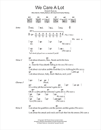 Get this sheet and guitar tab, chords and lyrics, solo arrangements, easy guitar tab, lead sheets and more. Faith No More We Care A Lot Sheet Music Pdf Notes Chords Rock Score Guitar Chords Lyrics Download Printable Sku 43590