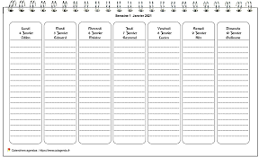 Nous proposons deux types de calendriers à télécharger et imprimer : Calendrier Hebdomadaire A Imprimer De Format Paysage