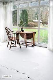 Why paint a concrete floor. How To Paint A Concrete Floor White Funky Junk Interiors