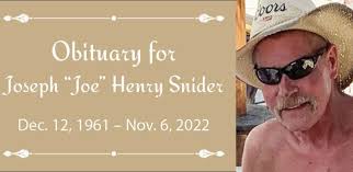 Obituary for Joseph “Joe” Henry Snider