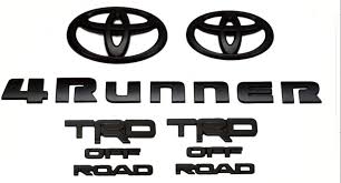 Toyota 4runner 2020 badges and logos2020. Amazon Com Genuine Toyota 4runner Trd Off Road Black Blackout Emblem Overlay Kit Set Pt948 89200 02 Automotive