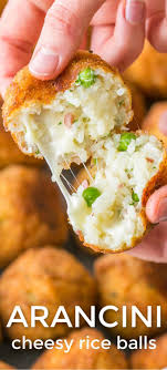 Arancini Are Crisp On The Outside With A Creamy Cheesy Center Learn How To Make Classic Italian Arancini Rice Balls That Are Lo Arancini Recipe Arancini Food