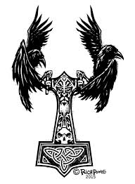 After the earth had been flooded for some time, he is said to have released a raven and then a dove from the ark. Celtic Anchor With Flying Raven Tattoos Design
