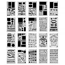 Coloriage tyrex en ligne gratuit à imprimer le dessin représente un grand carnivore, le tyranosaure rex, tyrex. Pochoir A Dessin 20 Bullet Journal En Plastique Guide De Lettres Pochoirs Forme Geometriques Planner Reutilisable Carte Diy Enfa Cdiscount Jeux Jouets