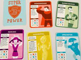 Super Power Cards Game Card Design Board Games Trading Card Design