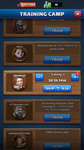 Level 13 gives a chance of epic (4*) hero. Training Camp Issue Bugs Issues Empires Puzzles Community Forum