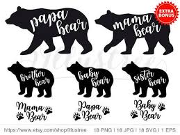 Download Mama Bear Svg Papa Bear Svg Bear Family Clip Art Bundle Baby Sister Brother Jpg Png