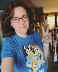 Just a grown woman working from home today and taking meetings in a Bluey  shirt. Hope you're embracing your inner child today wherever you are! 💙