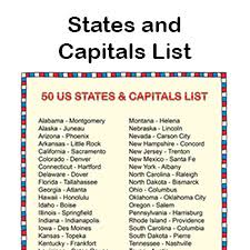 Homemade labels make sorting and organization so much easier. States And Capitals List Thumb Tim S Printables