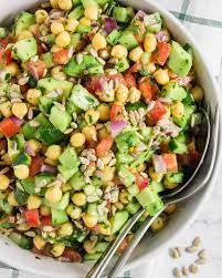 Chickpea Avocado Salad Recipe In 2021 Salad Dishes Salad Recipes Avocado Dishes