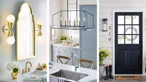 Barrington distressed black and wood tone rustic seeded glass linear kitchen island light. Lighting Trends To Follow Now