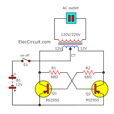 The 555 triggers itself and timing capacitor charges through r1 and r2 and discharges through r2 only. How To Make Simple Inverter Circuit Diagram Within 5 Minutes