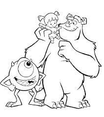 Monsters inc coloring pages printable. Monsters Inc 132309 Animation Movies Printable Coloring Pages