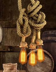 dbled hanglamp touwlamp vintage 100 cm scheepstouw e27 in 2020 vintage touw lamp hanglamp