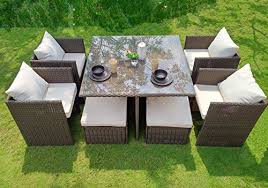 Weatherproof Outdoor Patio 9 Piece Furniture Dining Set Patio Furnishings Outdoor Patio Swing Teak Patio Furniture